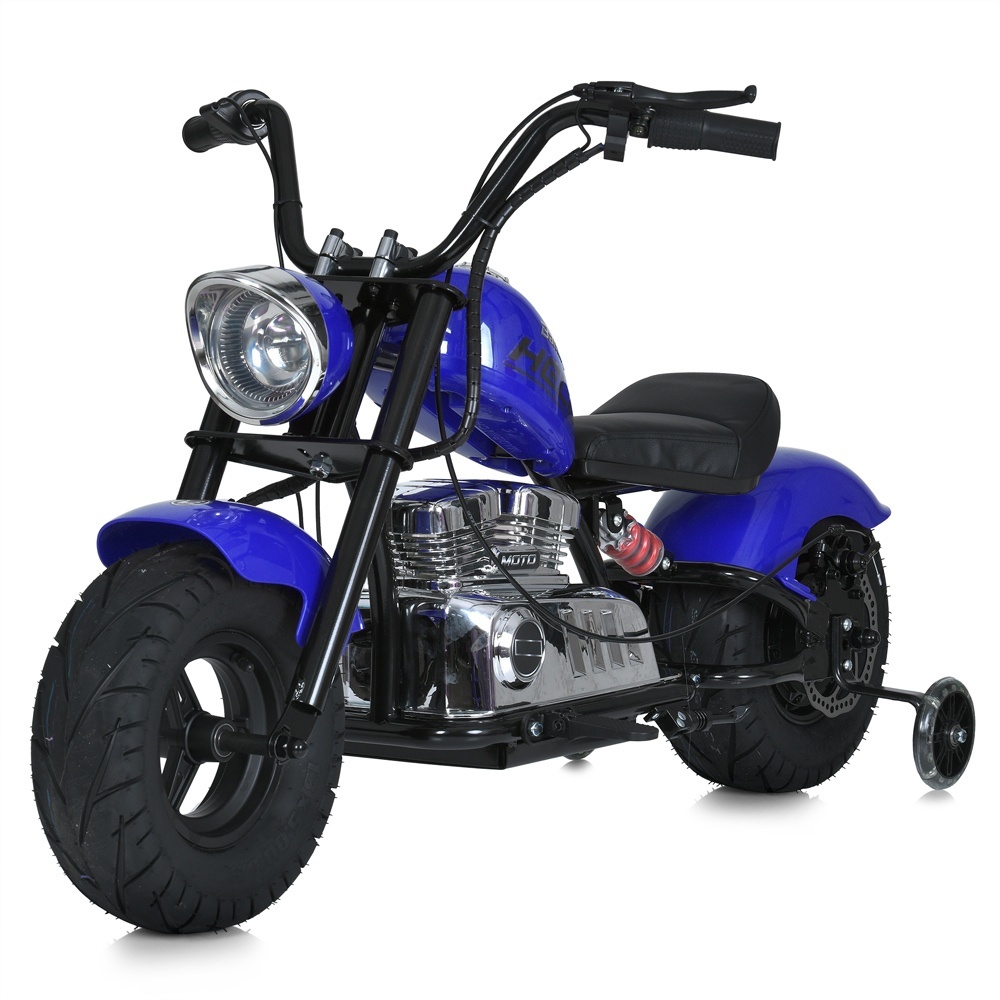 Мотоцикл M 6016AL-4(36V) 2*18V9AH, 1*350W, USB, BLUETOOTH, TF, шкіра, синій.