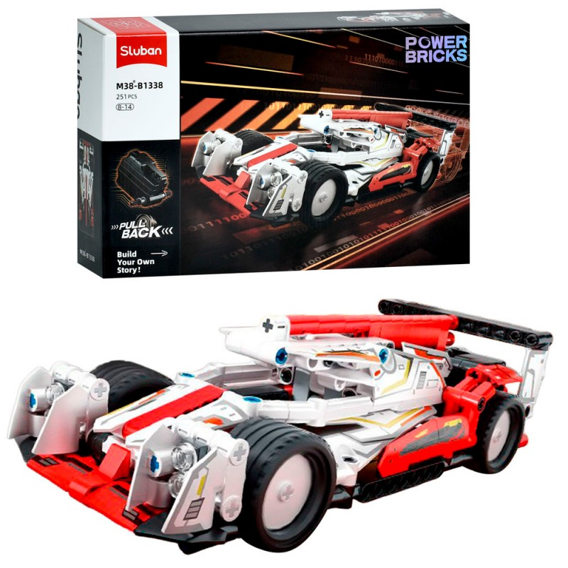 Конструктор SLUBAN M38-B1338 авто серія, гоночна машина, 251дет, в кор-ці, 30-19-6,5см