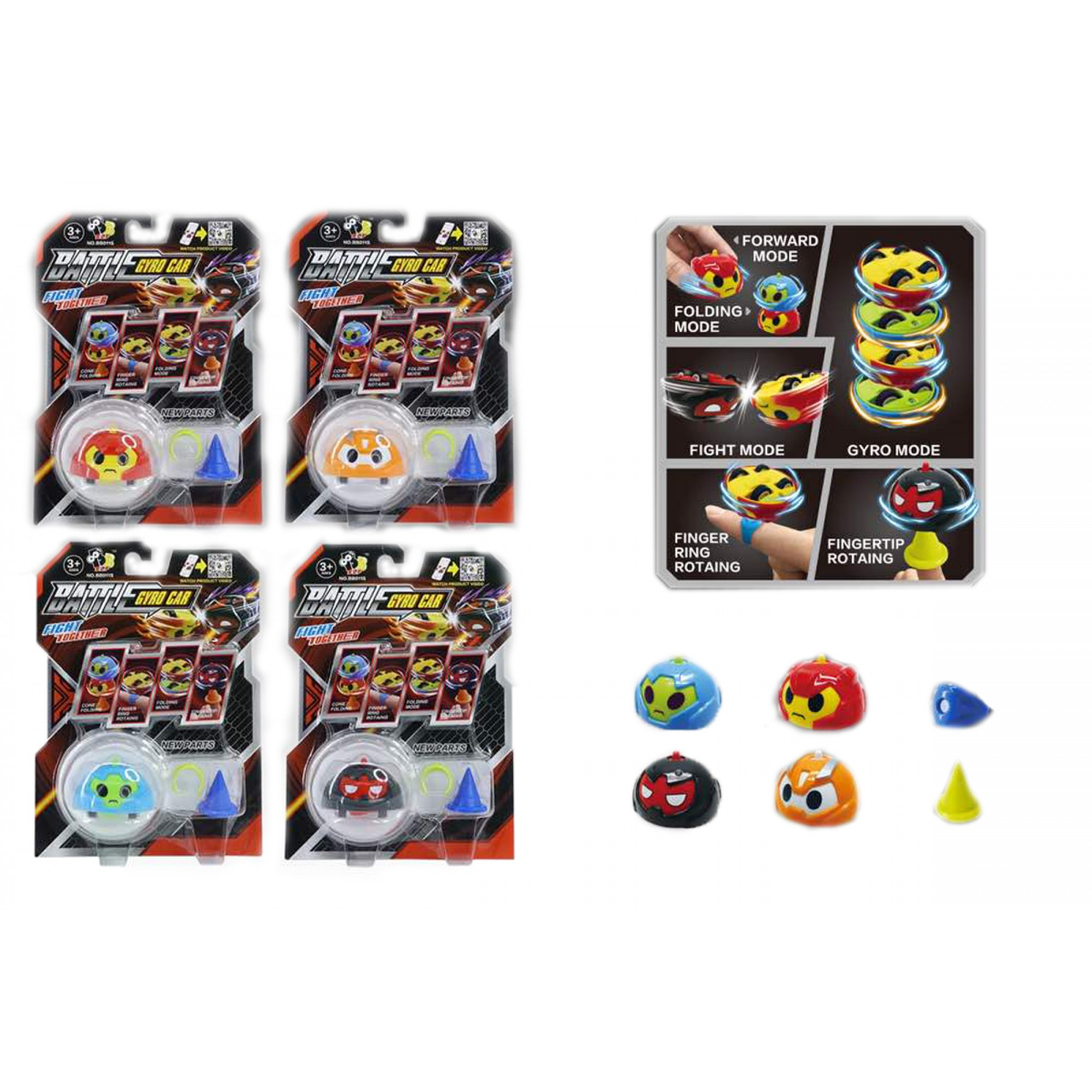 Машинка-дзига Battle Gyro Car з фішкою на блістері