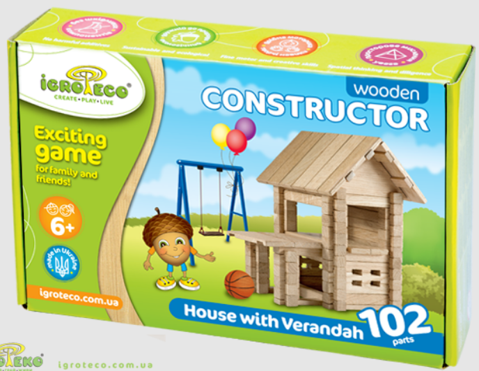 Конструктор "Будиночок з верандою" 102 дет