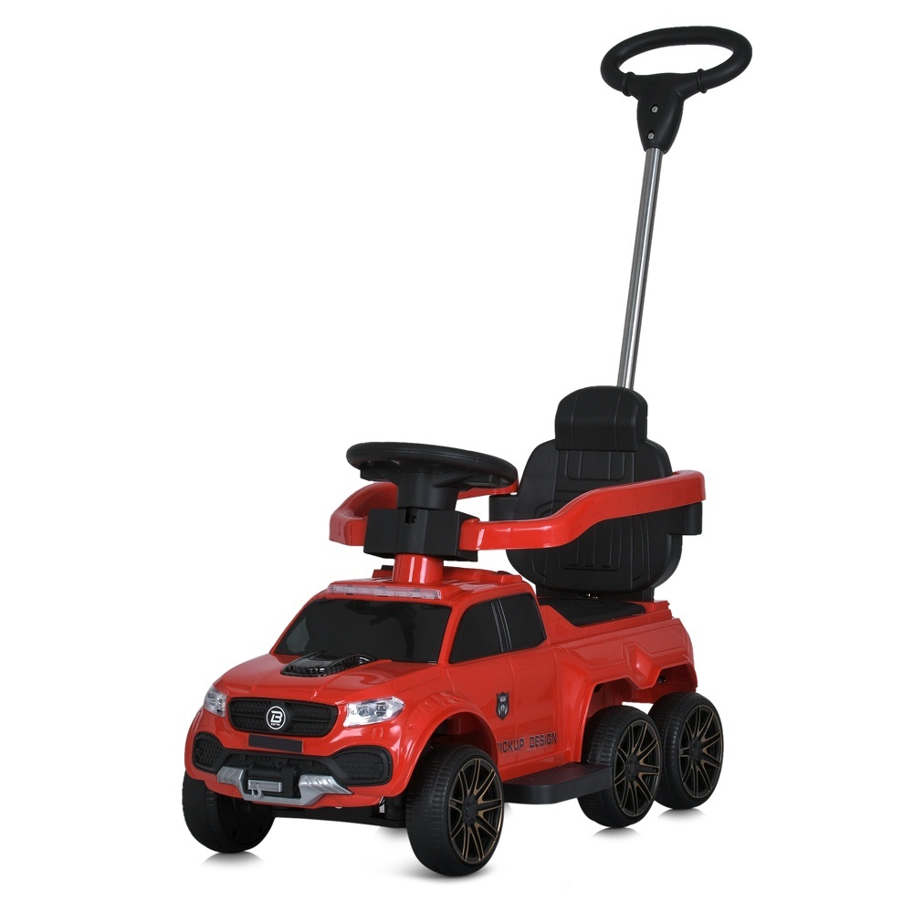 Каталка-толокар M 5900EL-3 2в1(с батьк.ручкой), BT, MP3, USB, EVA, муз., світло, шкіра,червоний