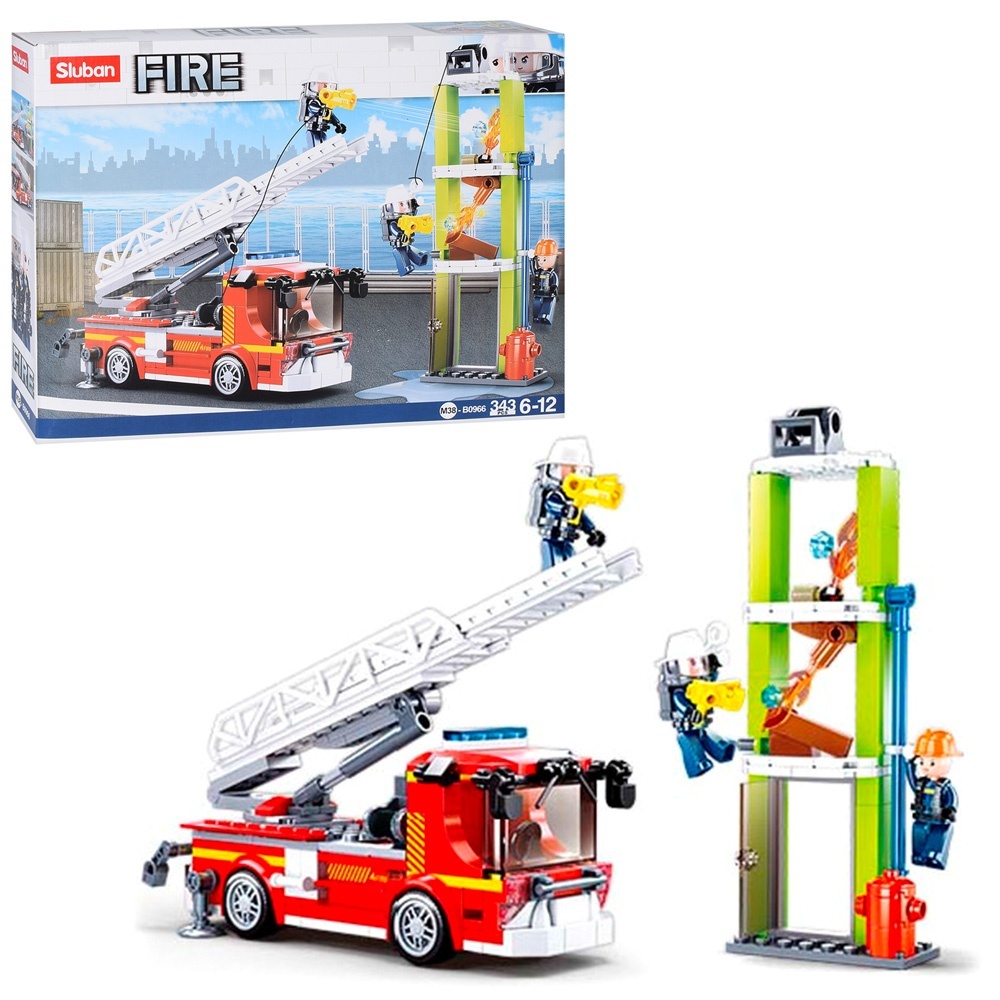 Конструктор SLUBAN M38-B0966 "Fire": Пожежна машина, 343 дет.
