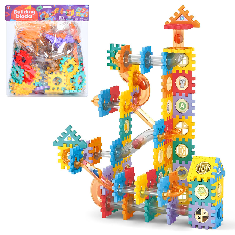 Конструктор HL-24 деталі-пазли, трубчатий/лабіринт, кульки, 132дет, кул., 30-31-7 см.