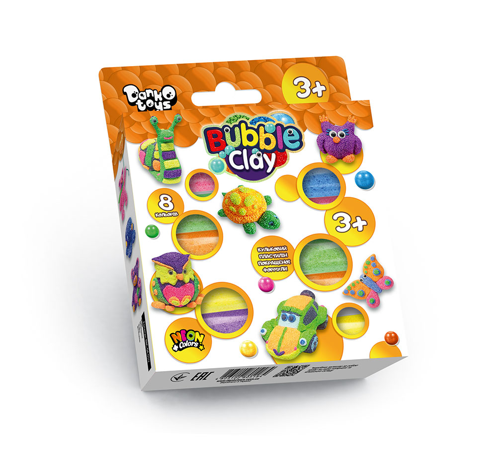 Креативна творчість "Bubble Clay" 8 кольорів укр (20) 