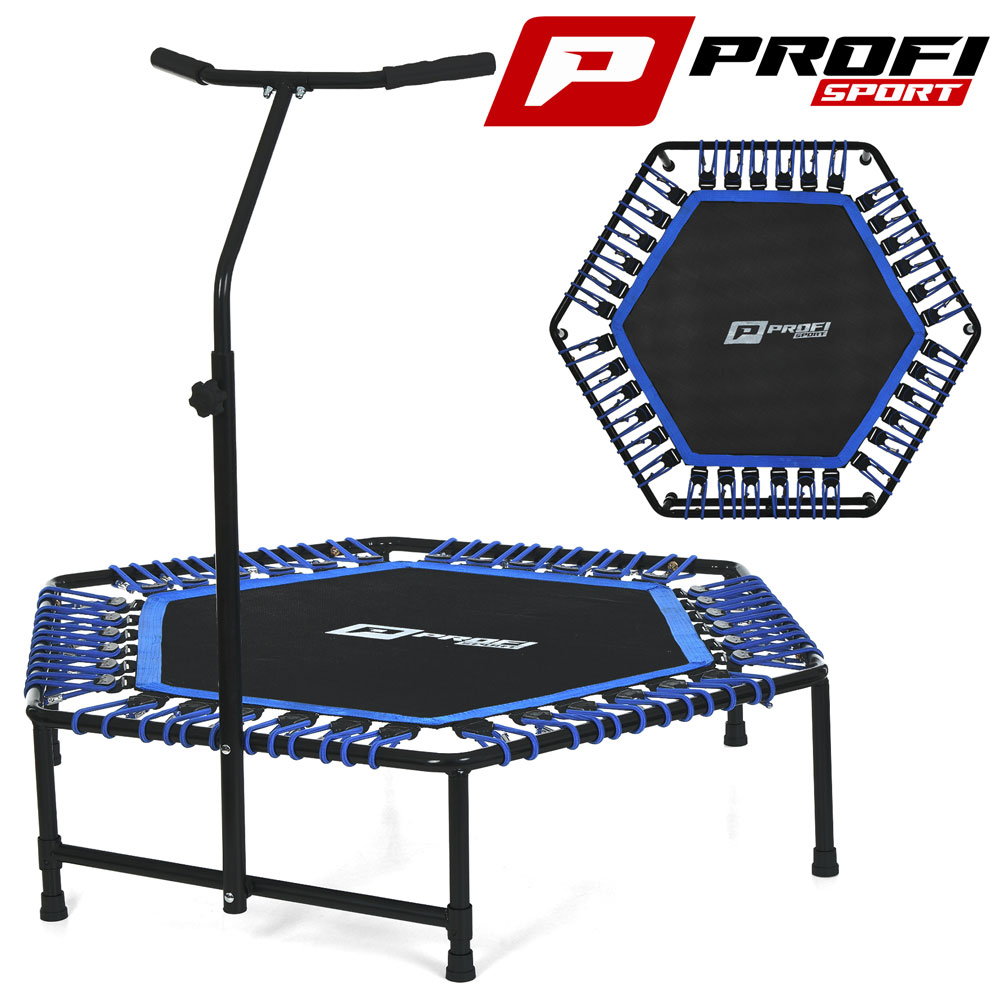Батут MS 3256 діам.125см.,висота 30см,bungee cord 36шт.,ніжки 6шт.,дод.план.,макс.наван.100кг,чорний