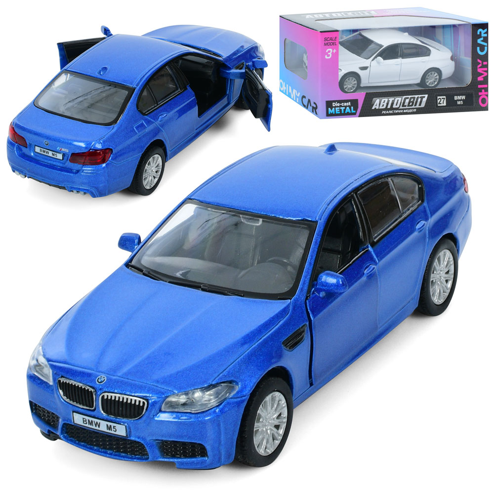 Машина AS-3080 АвтоСвіт, BMW M5, мет., інерц., відчин. двері,гум. колеса, 2 кольори,кор.,15,5-7-7см.
