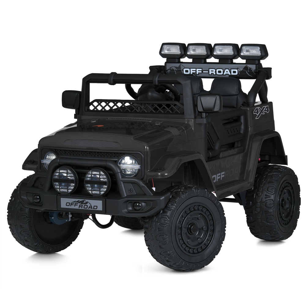 Джип JJ2122EBLR-2 радіокер. 2,4G, 2*25W/2*35W , 1*12V9AH, EVA, шкіра, чорний