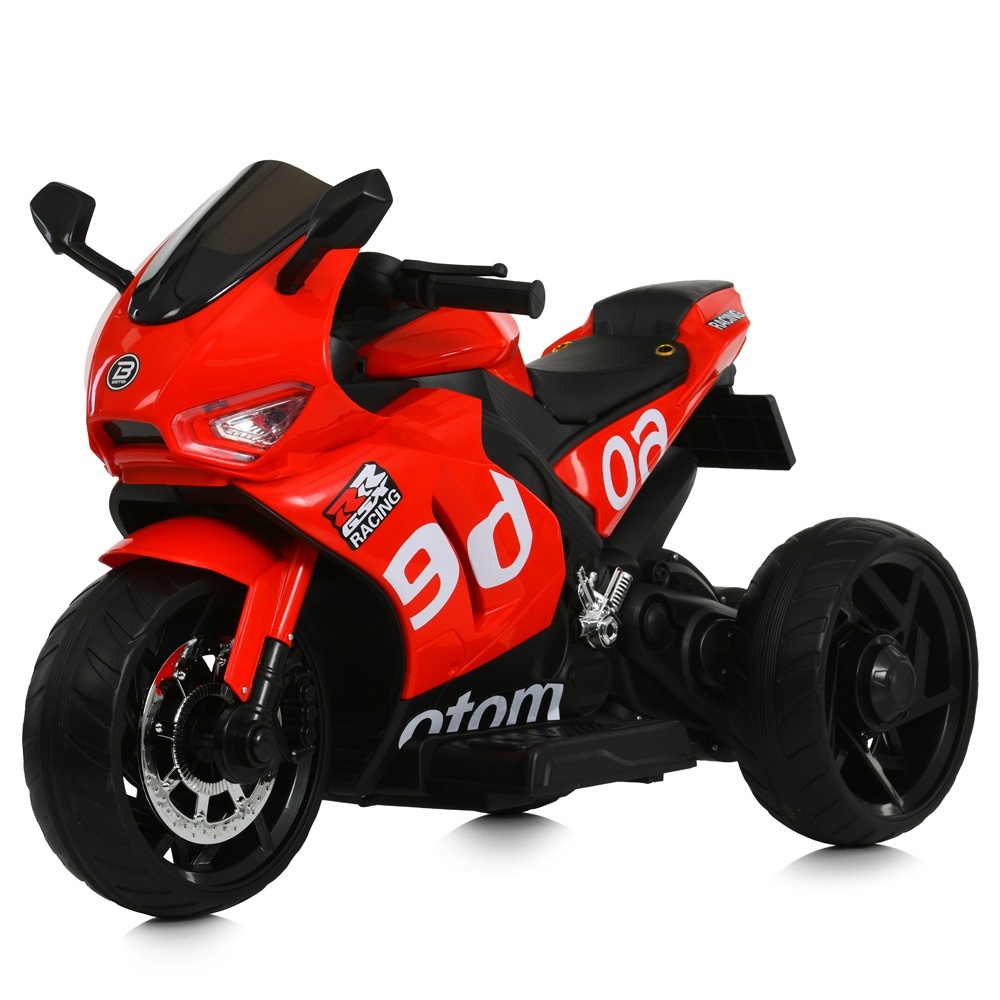 Мотоцикл M 6265EL-3 1*12V4,5AH, 2*35W, BLUETOOTH, USB, TF, EVA, музика, світло, шкіра, червоний