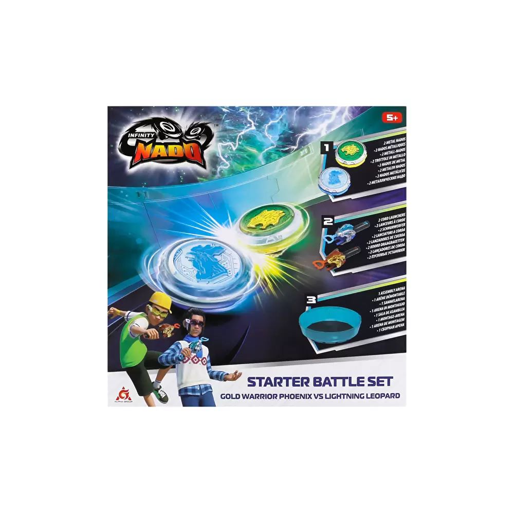 Набір Infinity Nado VI Starter Battle Set Золотий Воїн Фенікс проти Сліпучий Леопард (Gold Warrior P