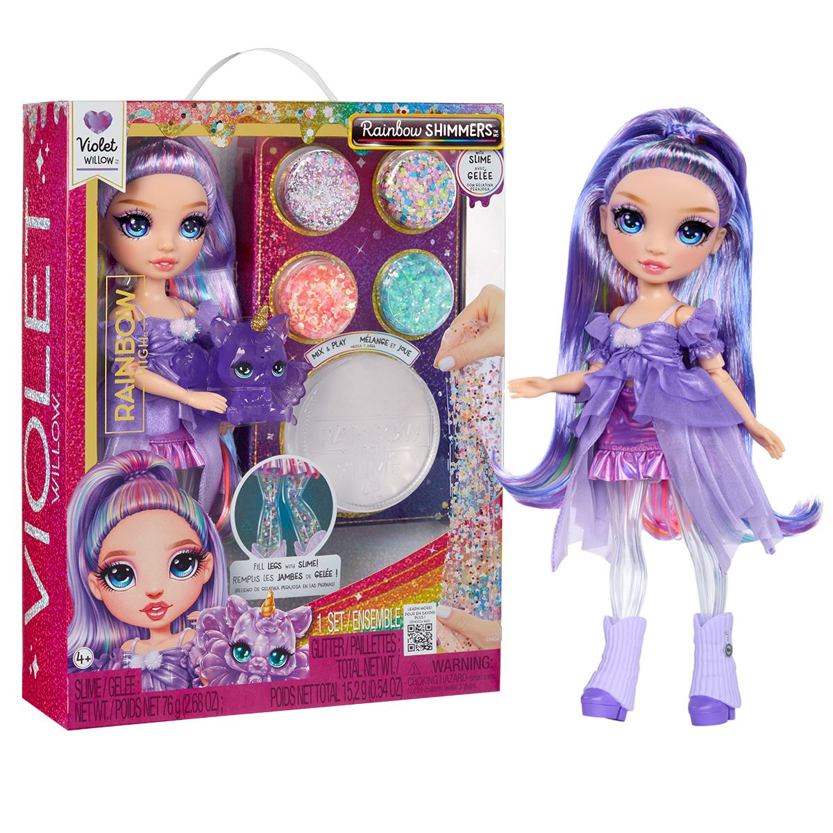 Ігровий набір з лялькою RAINBOW HIGH серії "Rainbow Shimmers" - ВІОЛЕТТА (зі слаймом)