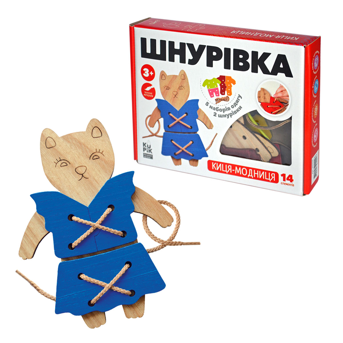 Гра-шнурівка "Киця-Модниця" 14 ел.