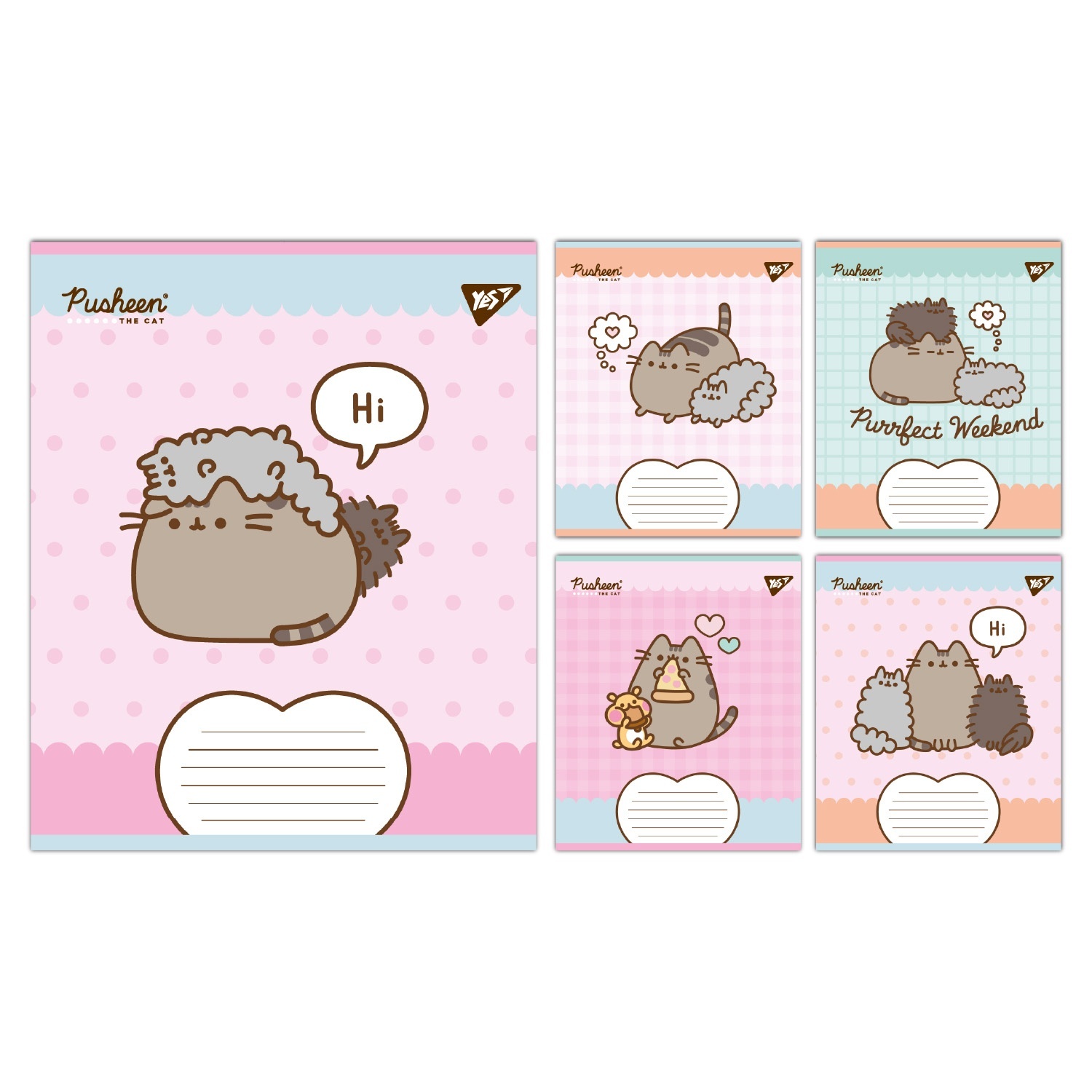 А5/18 кл. Yes Pusheen Weekend, зошит учнівський шкільний