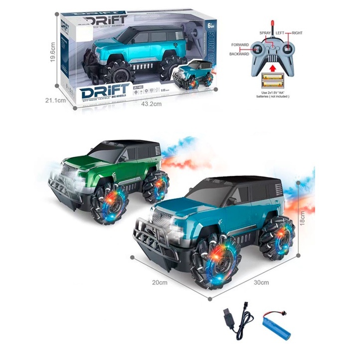 Джип 689S-144 радіокер.2,4G, акум, 30см, 1:12, пара/дим, світло, колеса-ролики, 4х4,USB,,2кольори