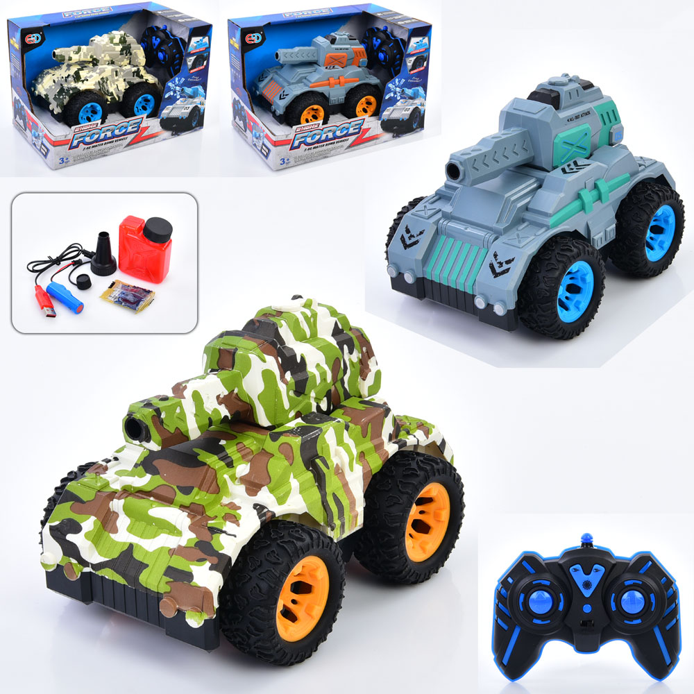 Танк ESD865-13-14 радіокер. 2,4G, акум.,стріляє водяними кулями,USB,2 види по 2 кольори,кор.,27,5-17