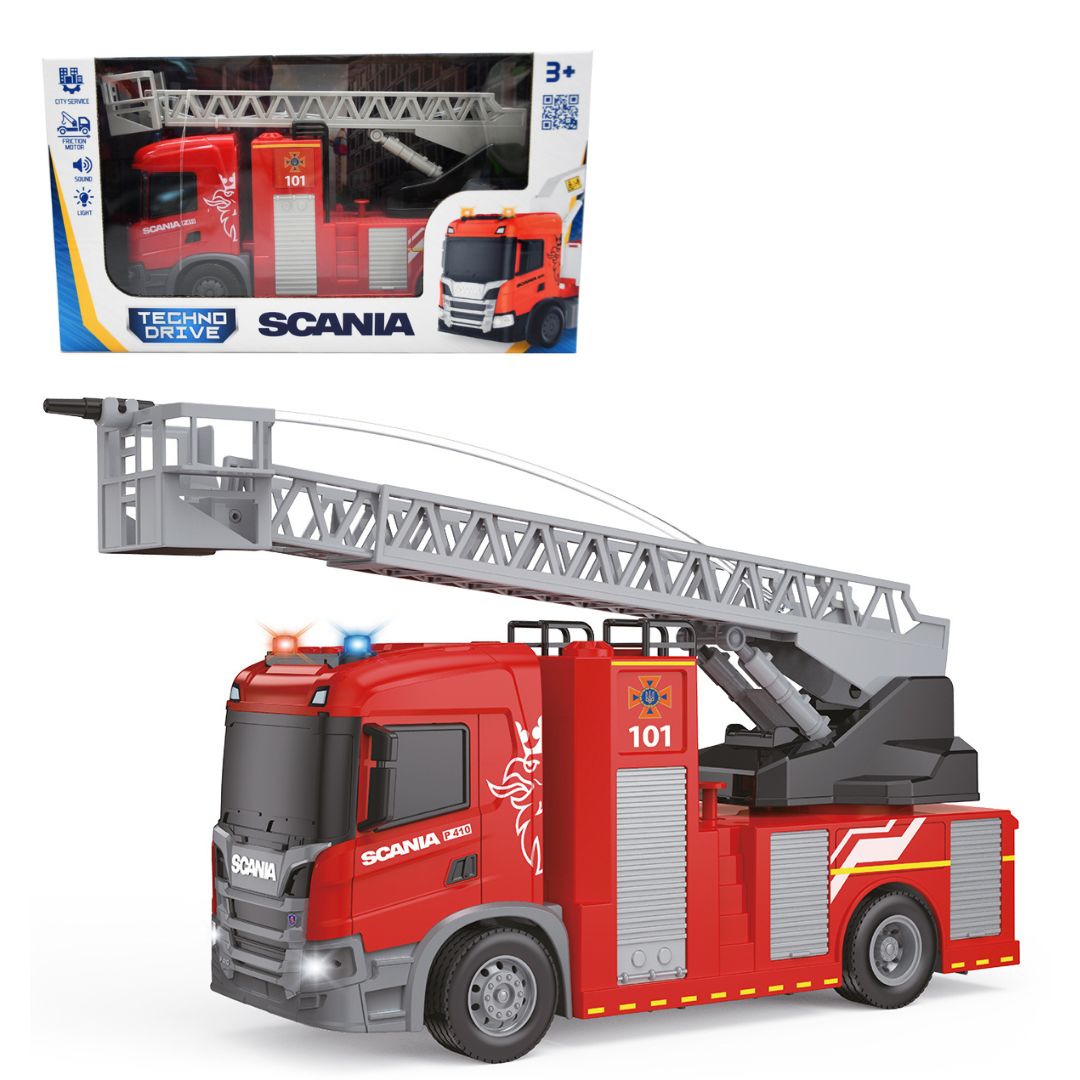 Автомодель серії "Big Truck" – ПОЖЕЖНА МАШИНА SCANIA (світло, звук, функ. води)