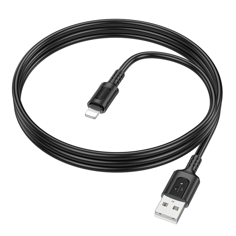 Кабель USB Borofone BX111 Lightning 2.4A (Чорний)