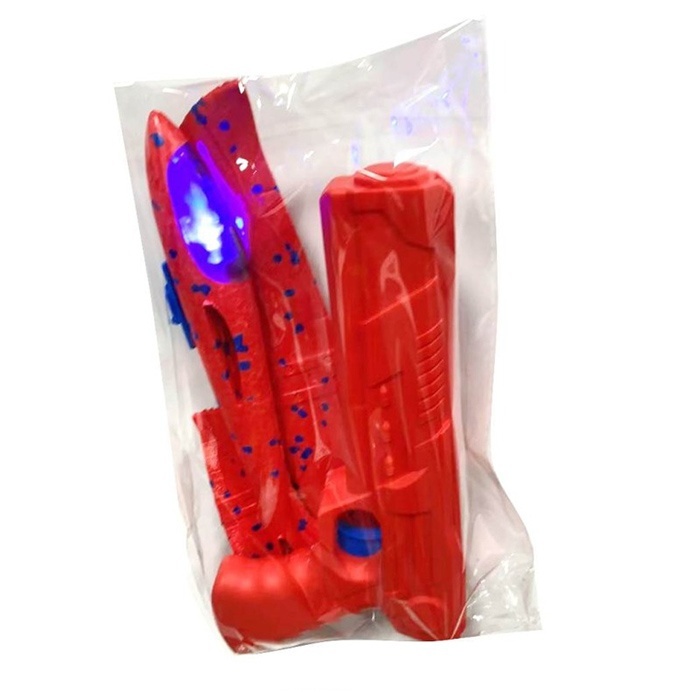 Пістолет A-8691  (запуск літака),літак(23см,пінопласт)світ,мікс кольорів,бат.пак.17-23-4см