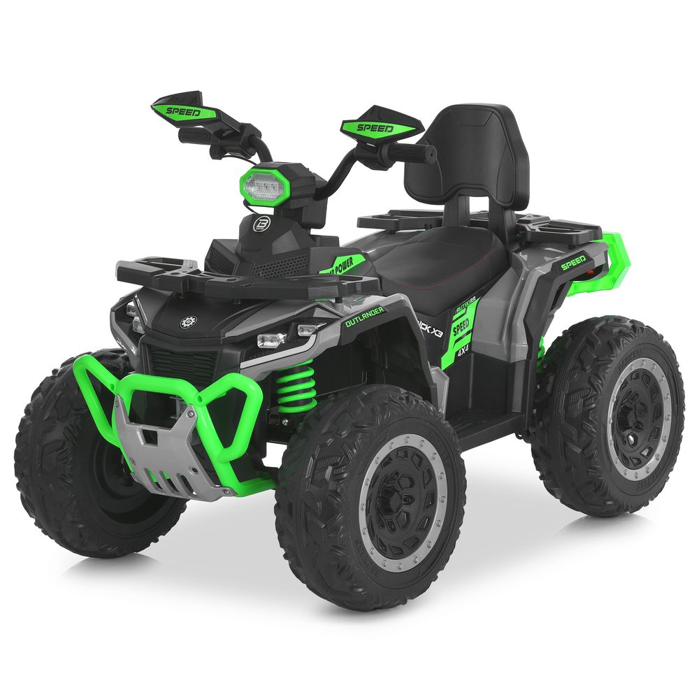 Квадроцикл M 6276EBLR-5 2,4G радіок.,1*12V7AH, 4*35W, USB,TF, BT, EVA, шкіра, муз., світло, зелений