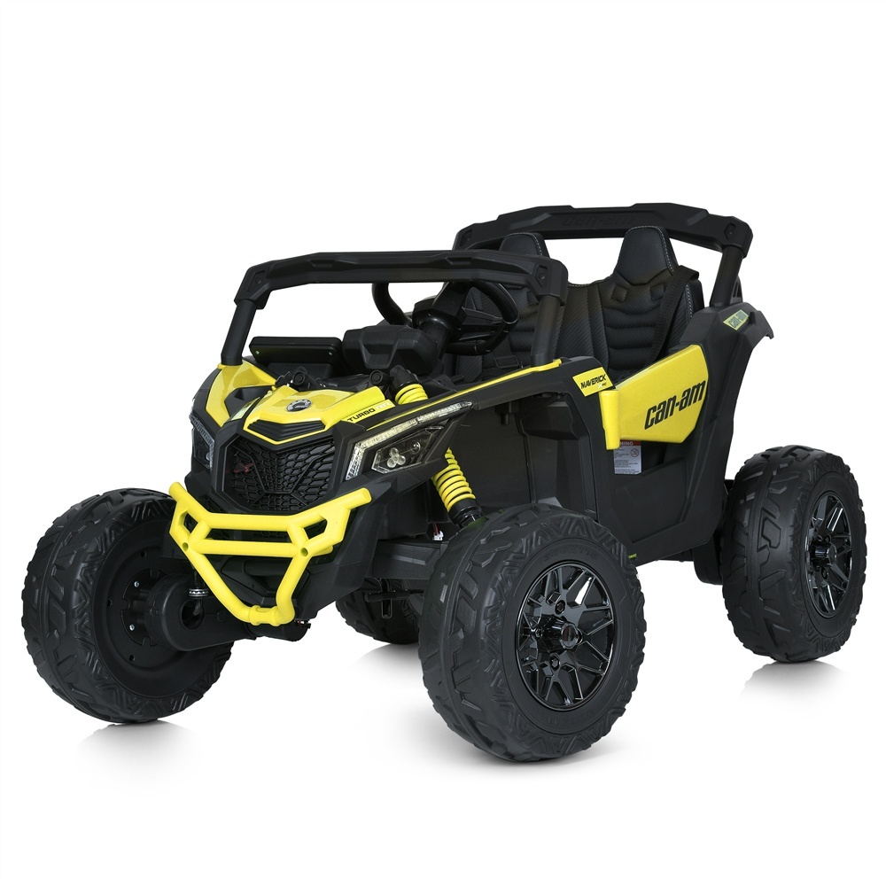 Джип M 5099EBLR-6(24V) 2,4G (радіокер.), 4 мотори 200W, 1 акум.24V7AH, EVA, шкiра, жовтий.