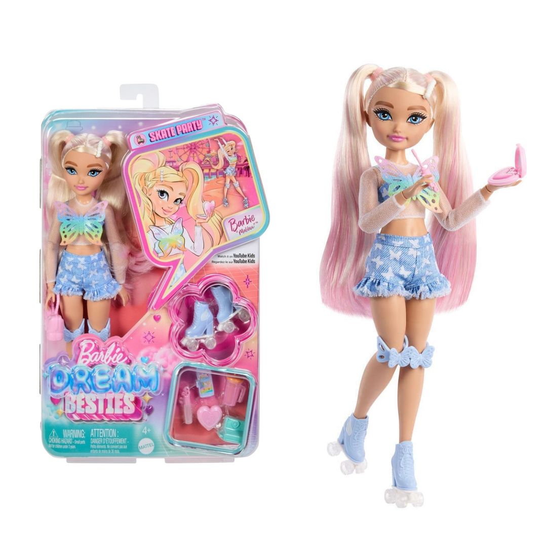 Лялька Barbie Малібу "Dream Besties" на роликах
