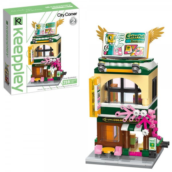 Конструктор C0107 книжковий магазин, 2 поверхи, 259дет., кор., 17-20-5см.