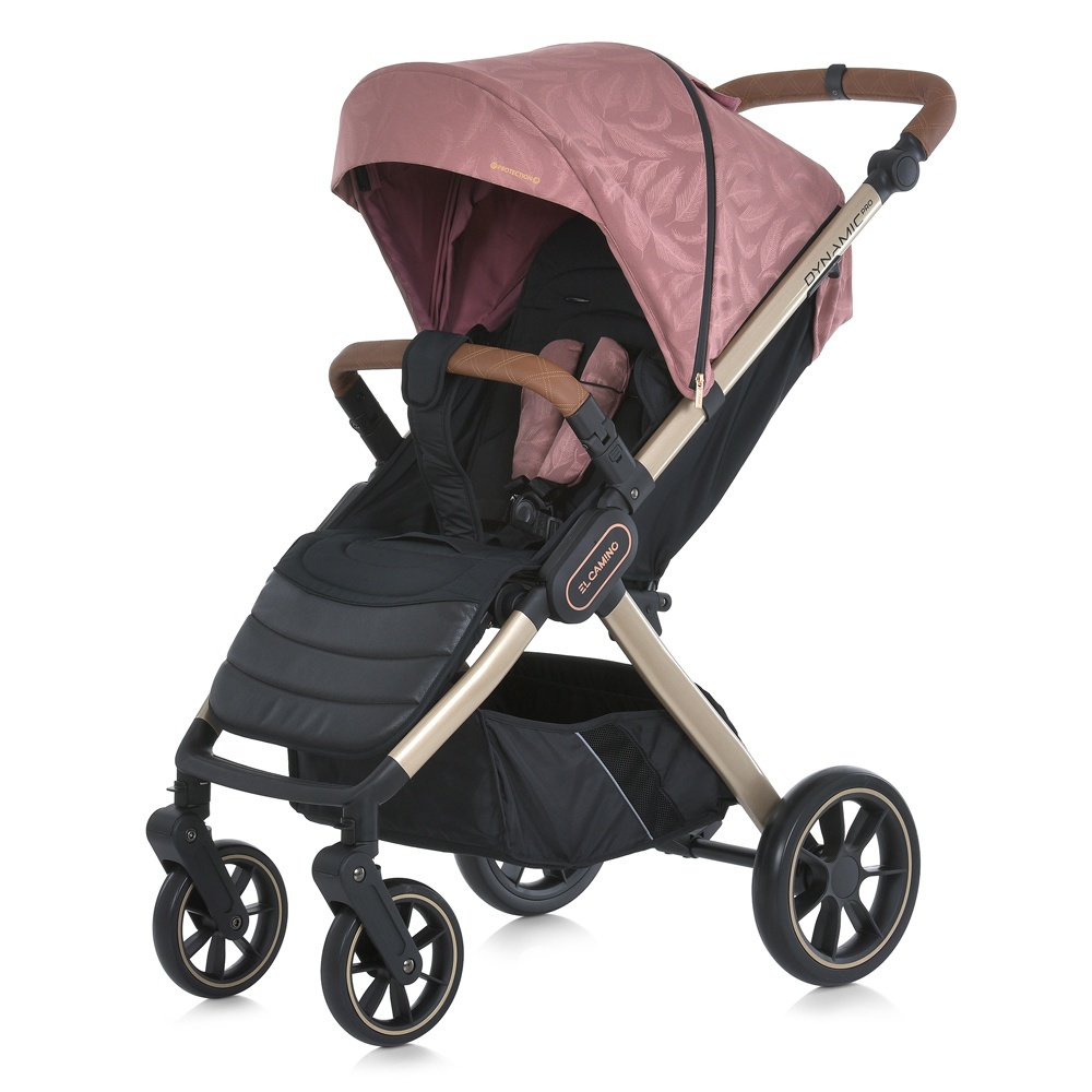 Візок дитячий ME 1053G-2 DYNAMIC PRO Special Pink до 22кг,прогул.,регул.ручка,3пол.спинки,зол.рама. 