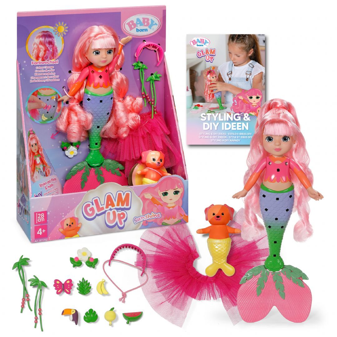 Лялька BABY BORN серії "Glam Up" – РУСАЛОНЬКА САНШАЙН (28 см, з аксес.)