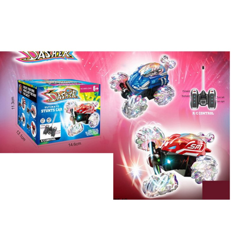 Машинка 999G-23AS радіокер., перевертиш, оберт 360, 2 вида, 2 кольори, світло,бат.,кор.,15-11,5-13см