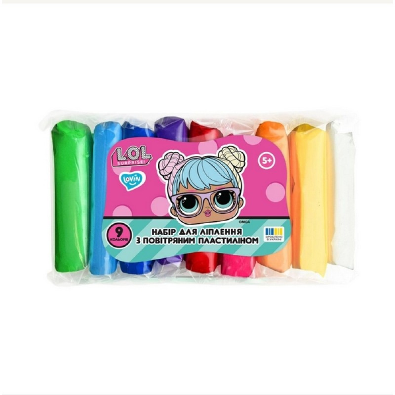 L.O.L. Surprise! TM 9 кольорів класік ТМ Lovin Набір для ліплення з повітряним пластиліном