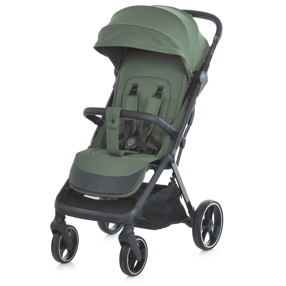 Візок дитячий ME 1127-B BEYA Khaki Green прогулянковий, до 22кг,PU колеса 17,5/22,5см.,чохол,зелений