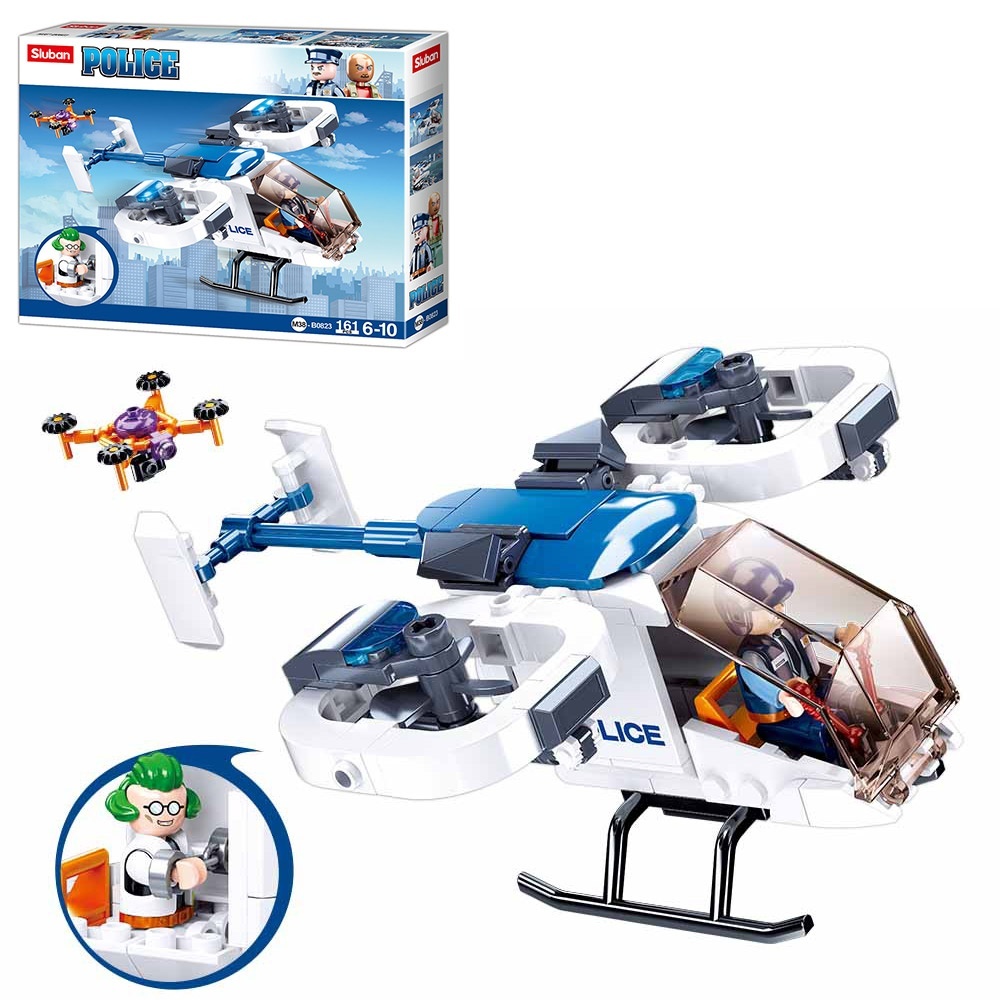 Конструктор SLUBAN M38-B0823 "Police": Поліцейський вертоліт, 161 дет.