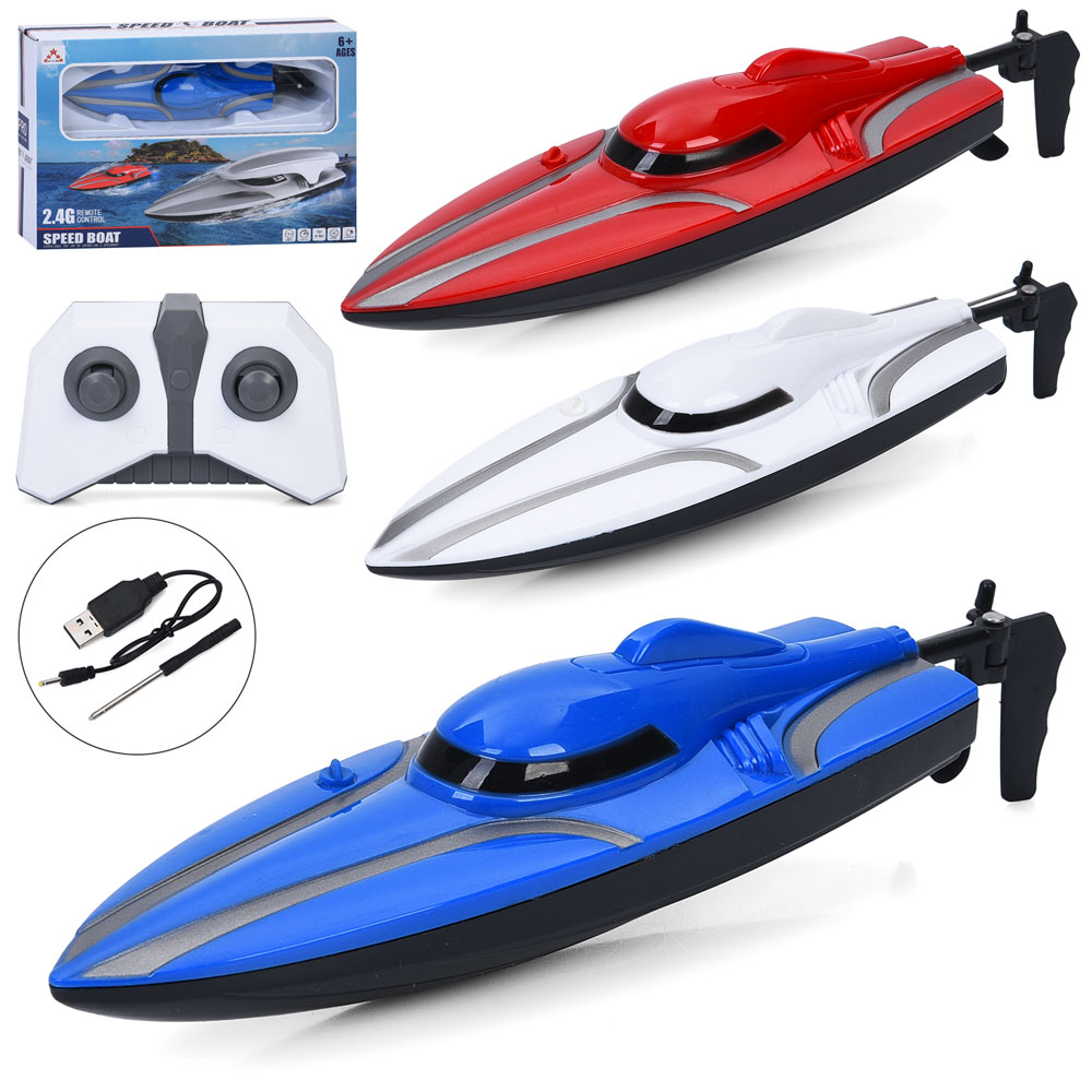 Катер JH-K15р/к2,4G, акум, 19,5см, USBзарядне, 3 кольори, в кор-ці, 24,5-16-6см