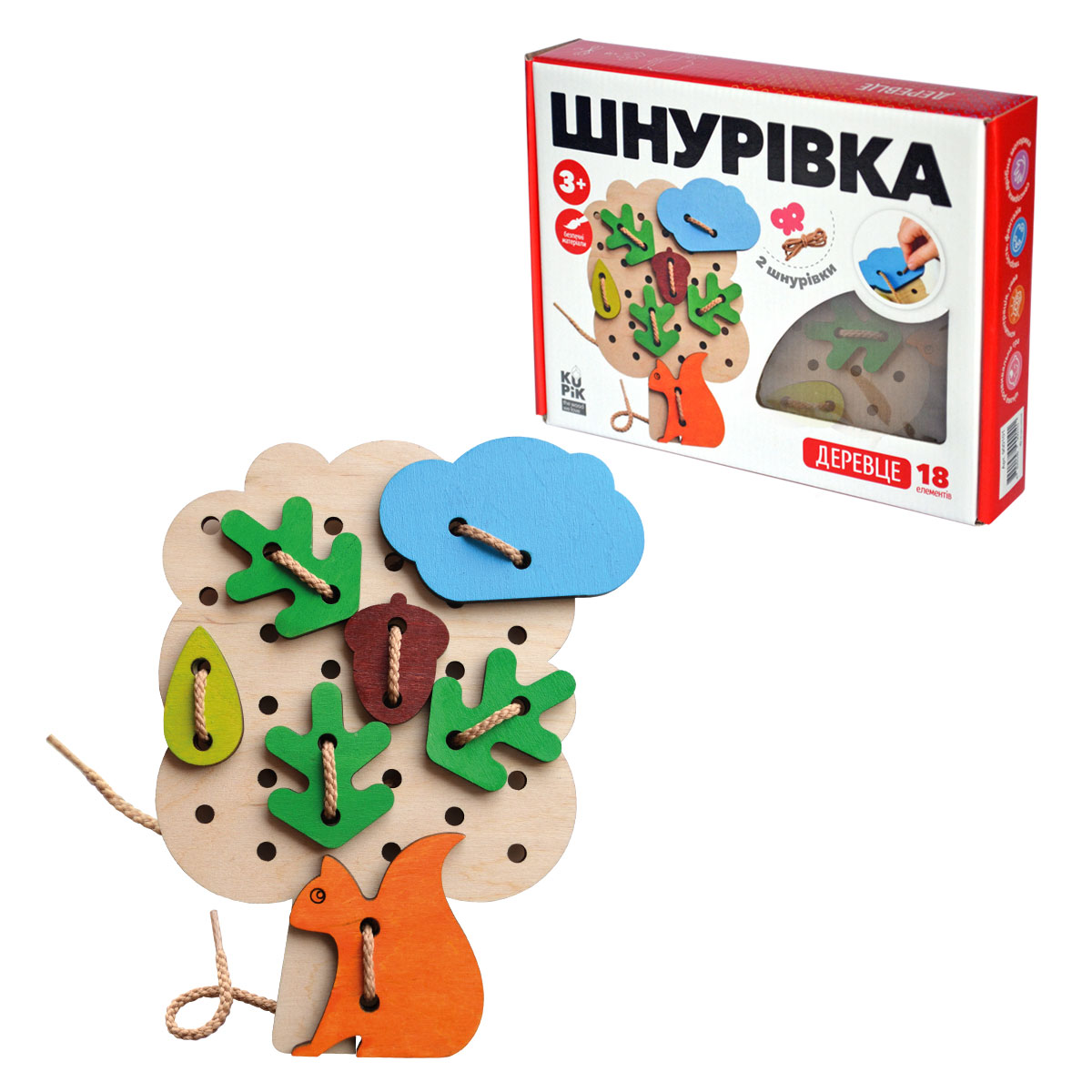 Гра-шнурівка "Деревце" 18 ел.
