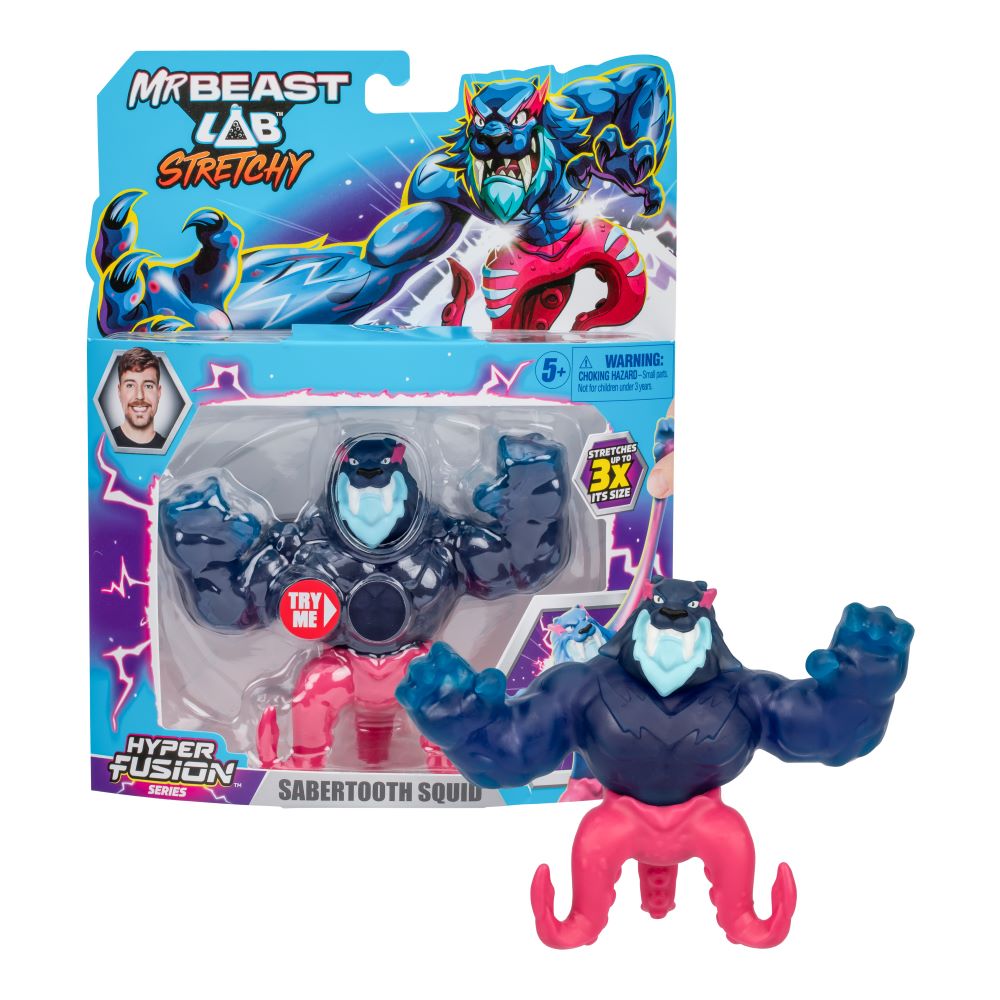 Фігурка, що розтягується Шаблезубий Кальмар ТМ "MrBeast Lab"