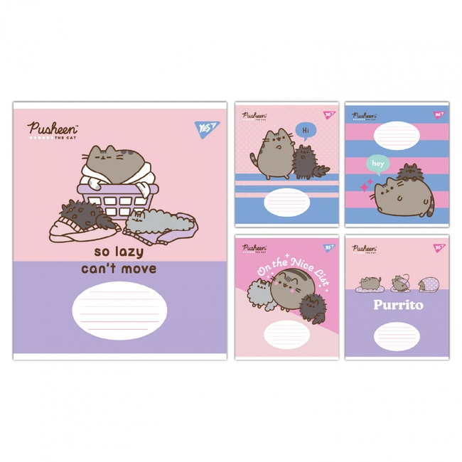 А5/18 кл. Yes Pusheen The Cat, зошит учнівський шкільний