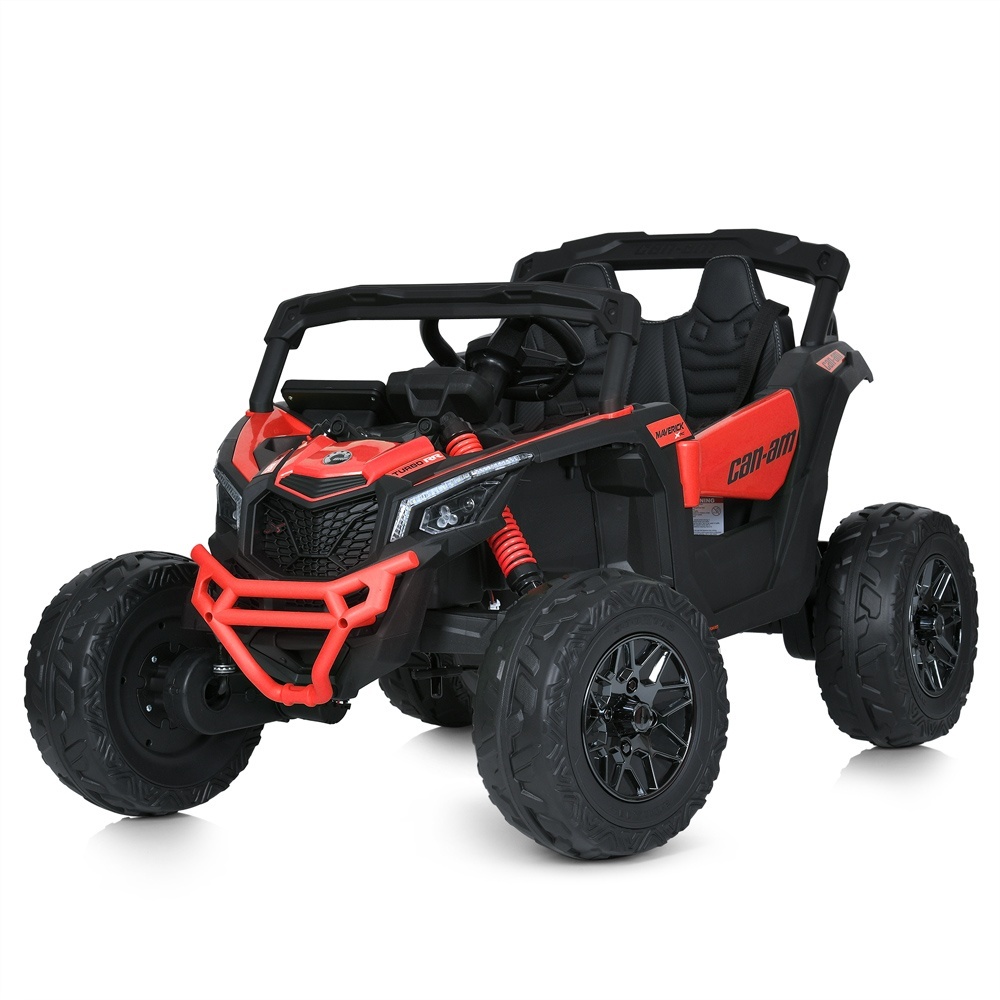 Джип M 5099EBLR-3(24V) 2,4G (радіокер.), 4 мотори 200W, 1.акум.24V7AH, EVA, шкiра, червоний.