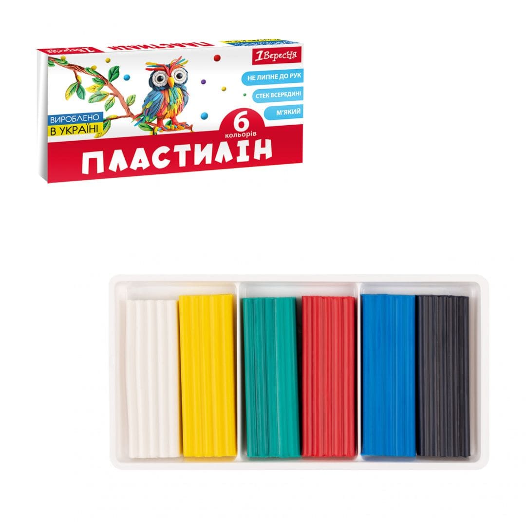 Пластилін 1Вересня, 6 кол., 120г "Classic"