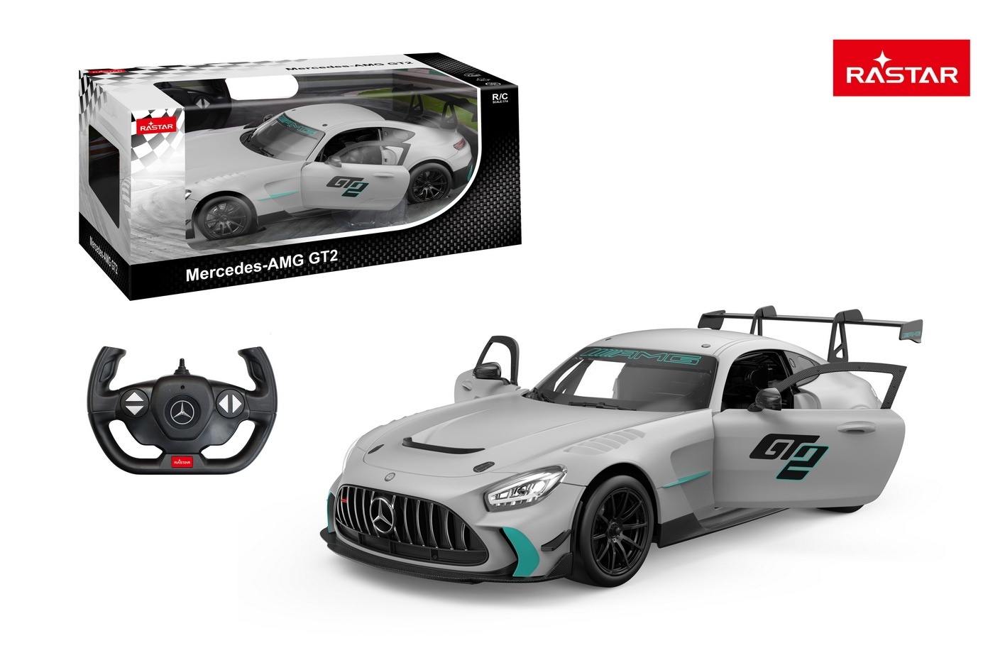Машина 10220 Mercedes-AMG GT2, радіок.,2,4GHz,1:14, 33см,світло,відч.двері,гум.колеса,на бат.,в кор.