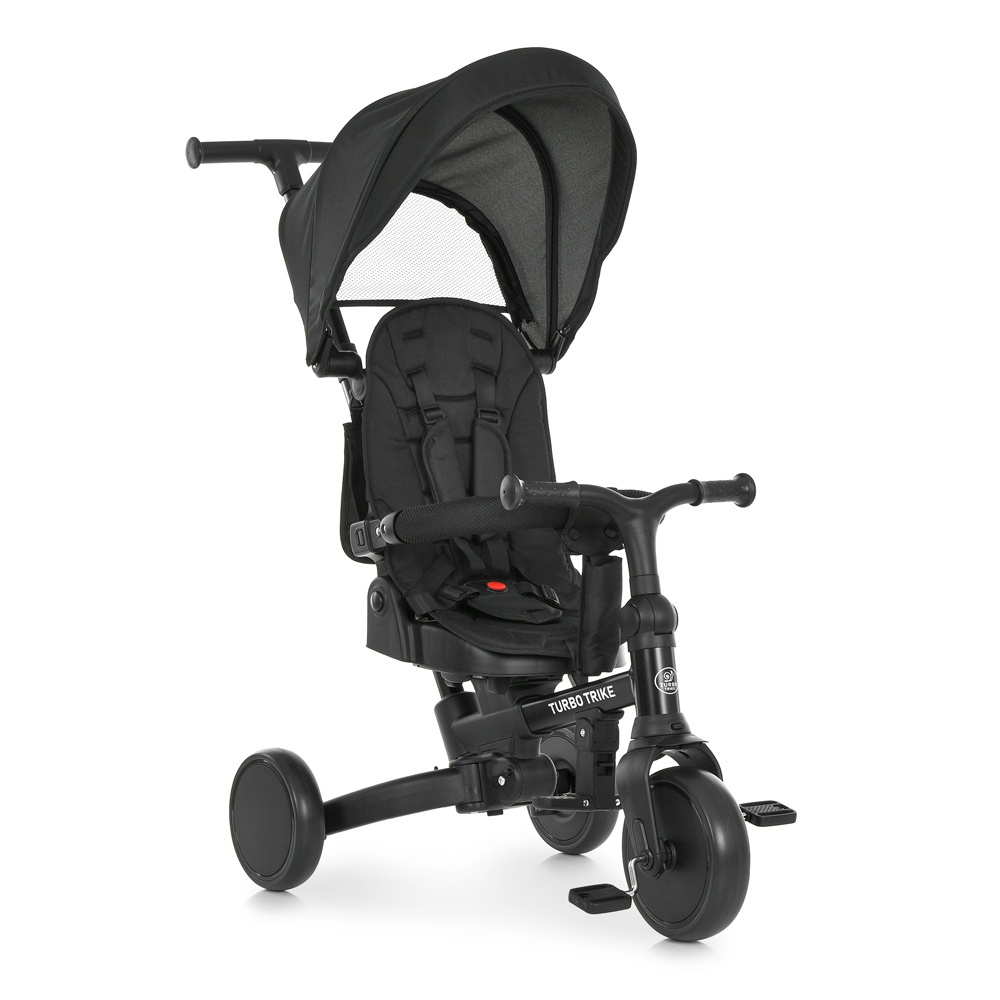 Велосипед MT 1036 black 3 кол.EVA (8/7),алюм.рама,поворот,складн., чорний