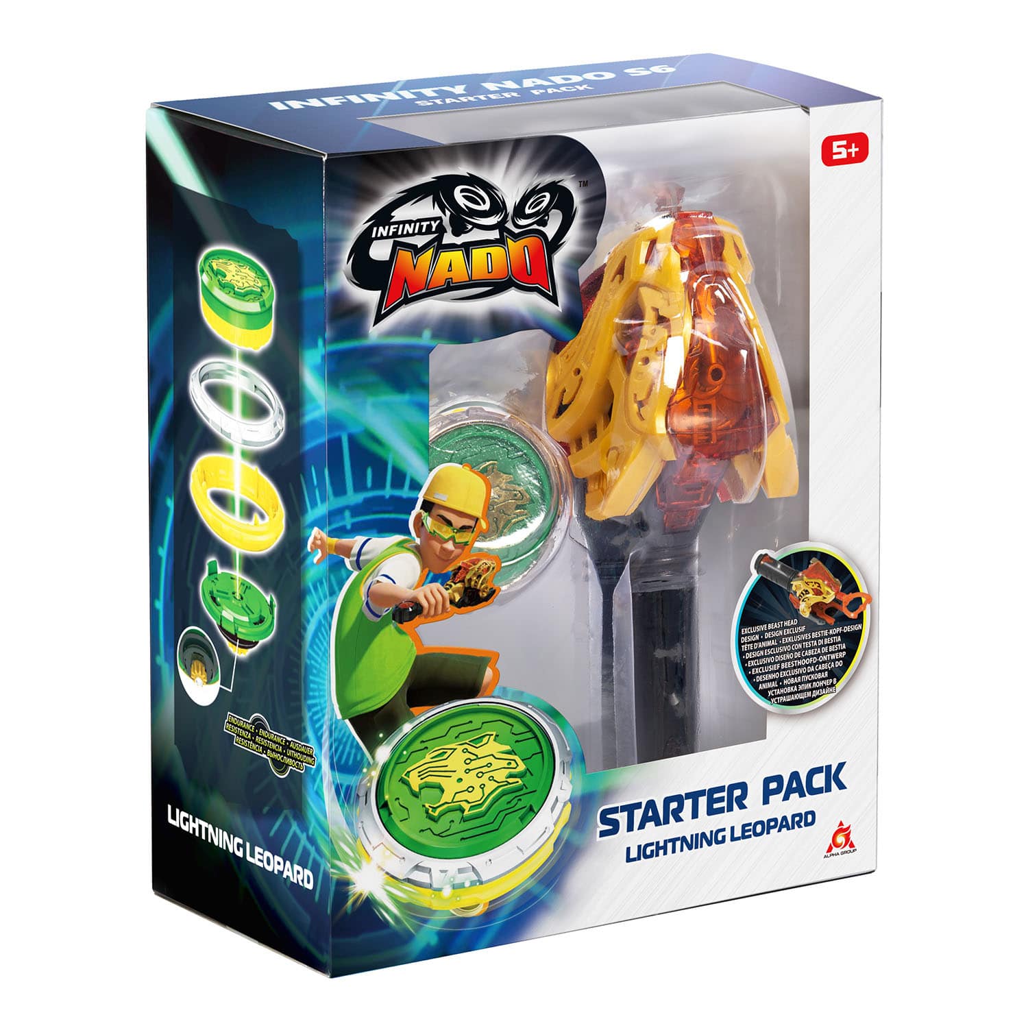 Дзиґа Infinity Nado VI серія Starter Pack Lighting Leopard Сліпучий Леопард