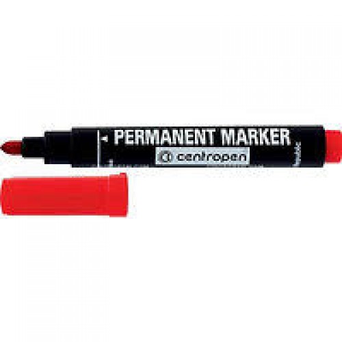 Маркер "Centropen" №8566 (толст. круглый ) красный