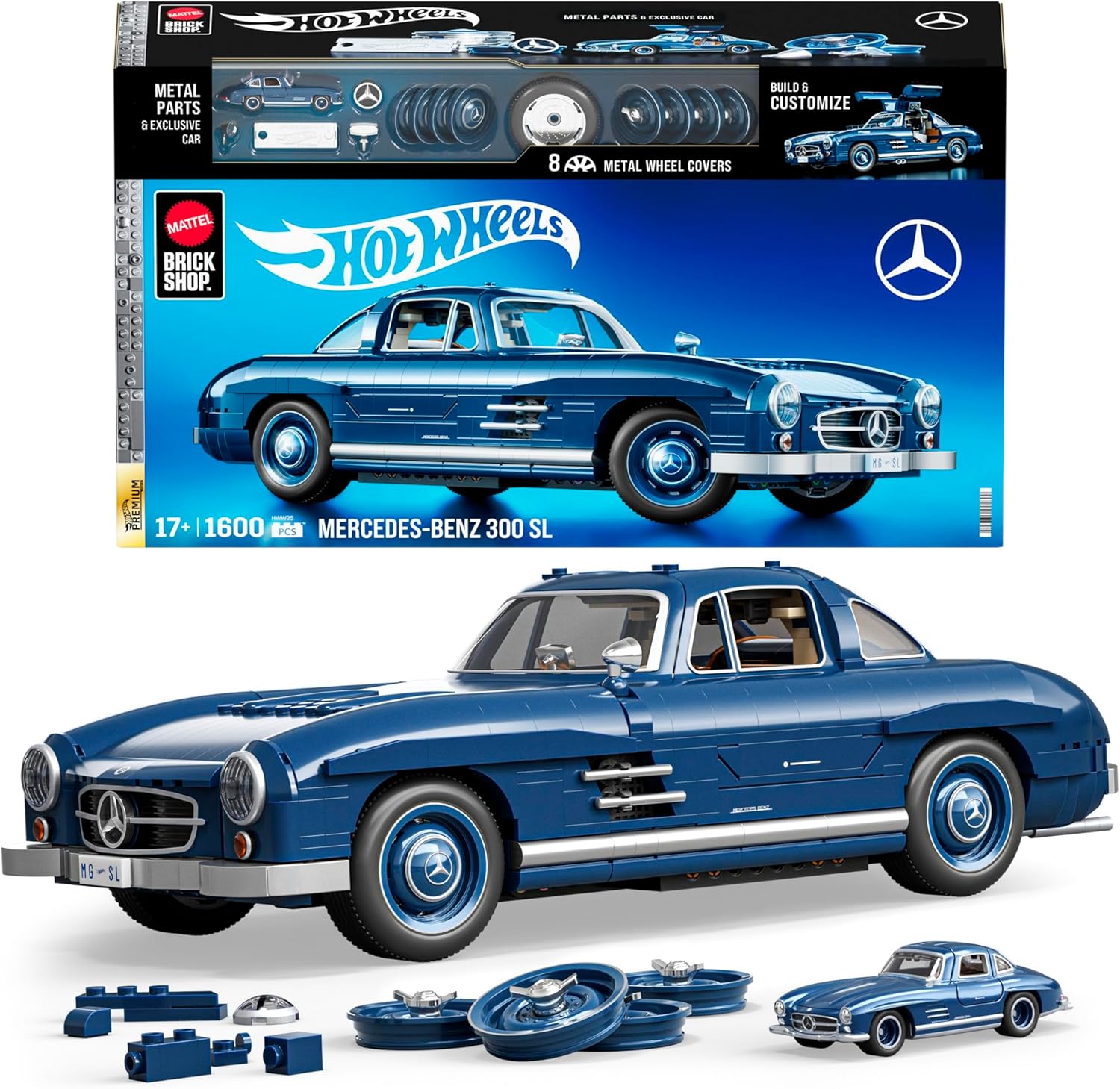 Преміум машинка-конструктор "Mercedez-Benz 300 SL" Mattel Brick Shop