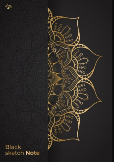 Блокнот TM 4Profi "Black sketch note" lotus, A5 904853