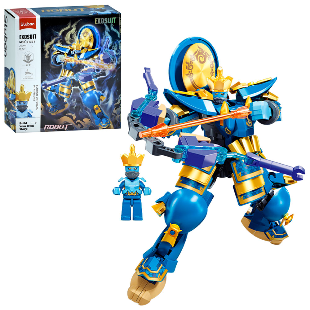 Конструктор SLUBAN M38-B1371 робот-воїн, 18,2см, фігурка, 269дет, в кор-ці, 22-24-6,5см
