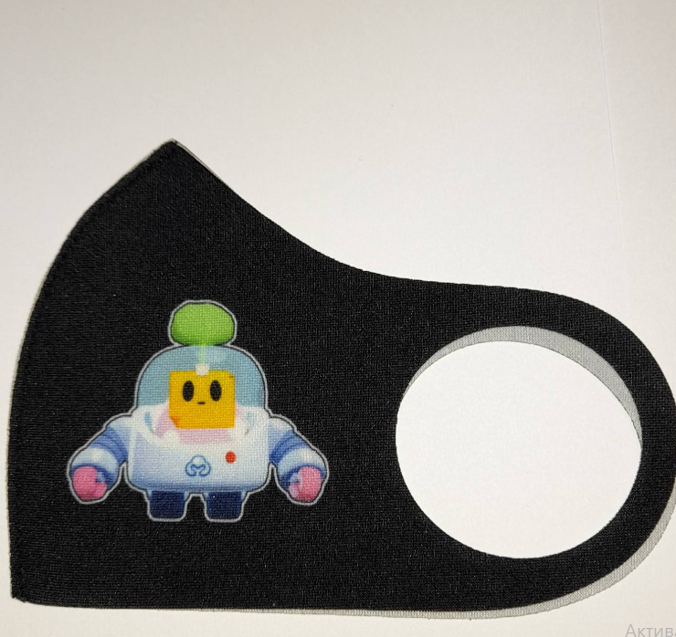 Маска Pitta Print S Brawl Stars Спраут Black																						