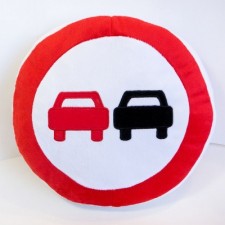 М'яка іграшка Подушка знак Обгін заборонено 29см арт.547 - 1 - smarttoys.com.ua