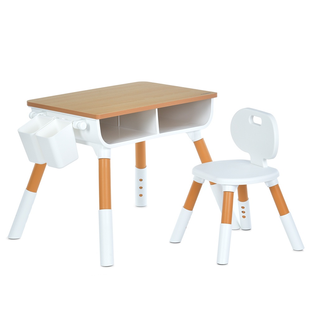 Столик ME 1204-13 1 стільчик, полиця, кор., бежевий.