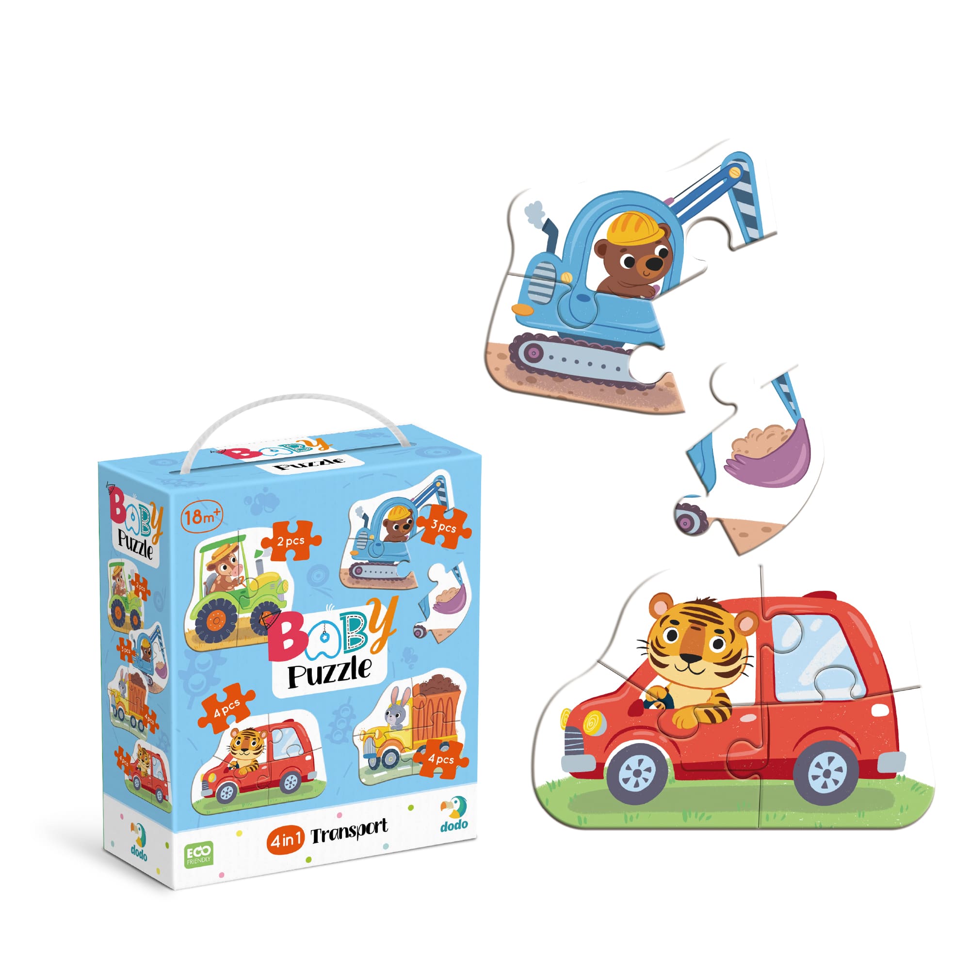 Пазл 4 в 1 Baby puzzle. Транспорт