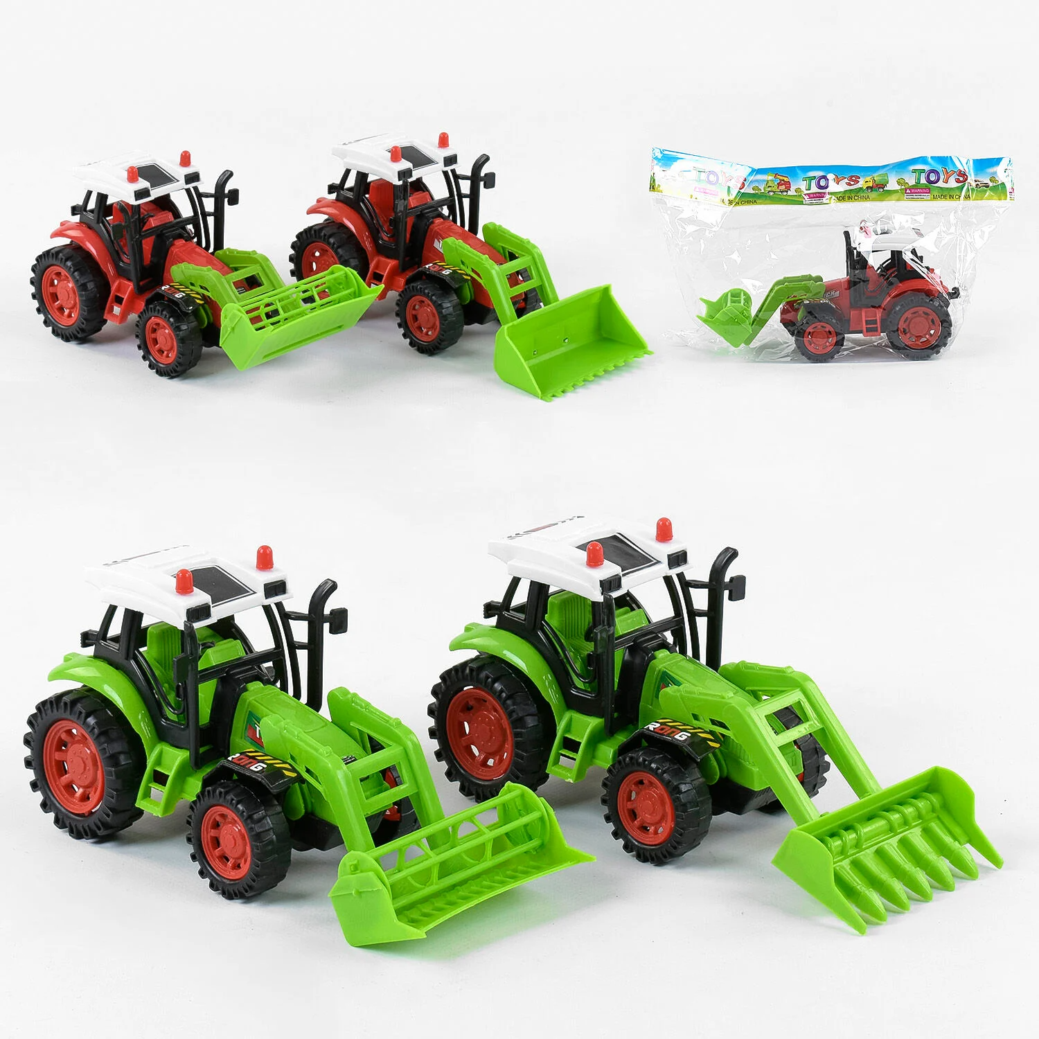 Трактор 2009-65 (240/2) 4 види, інерція, в пакеті, ВИДАЄТЬСЯ ТІЛЬКИ МІКС ВИДІВ