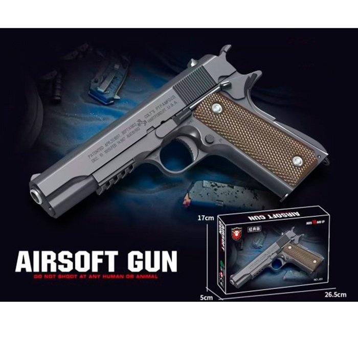 Пістолет J03 23см, стріляє пластиковими кулями, кор.,26,5-17-5см